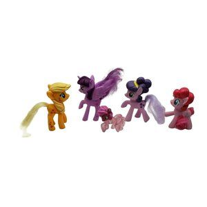 Hasbro My Little Pony Mini Figures Toys Unicorns Wings Lot Of 5